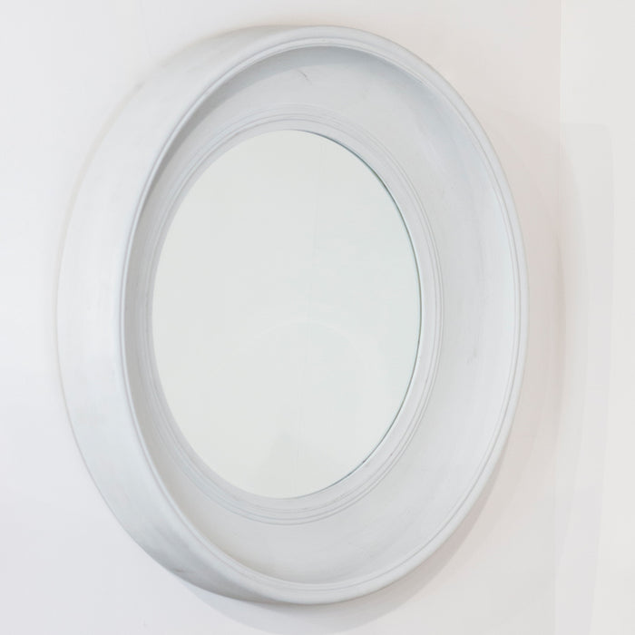 Marcella deep round mirror oyster 90cm