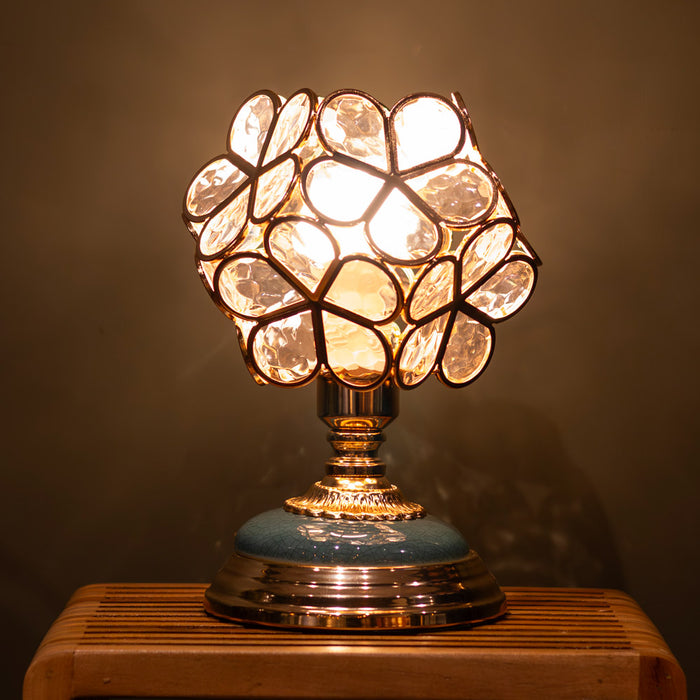 Adley flower lamp clear glass 29cm