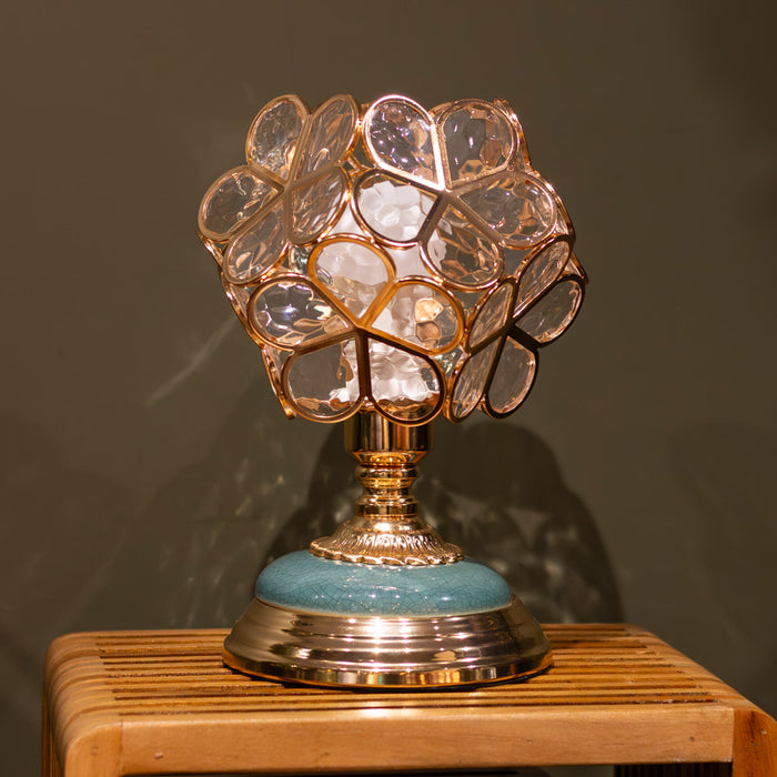 Adley flower lamp clear glass 29cm