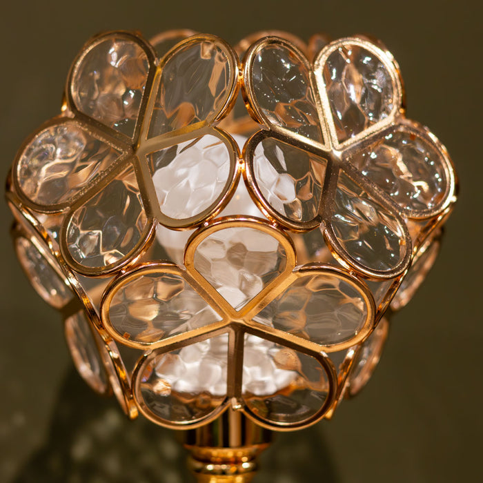 Adley flower lamp clear glass 29cm
