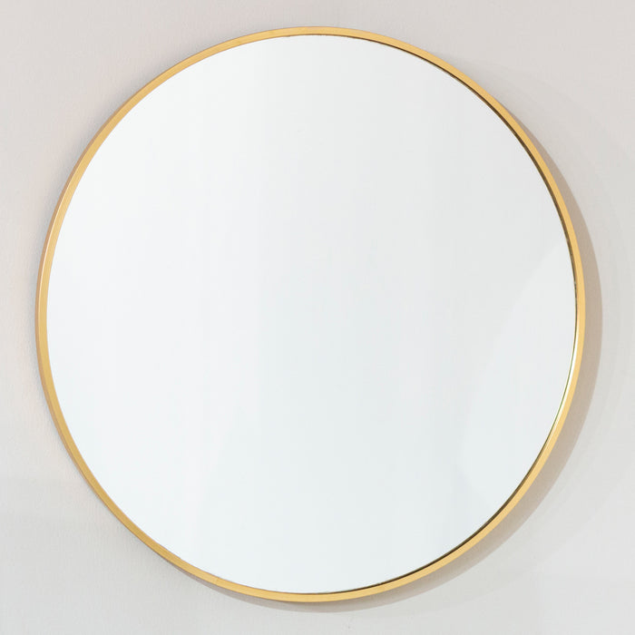 Modena round wall mirror gold 120cm