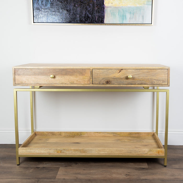 Beki console table natural mango