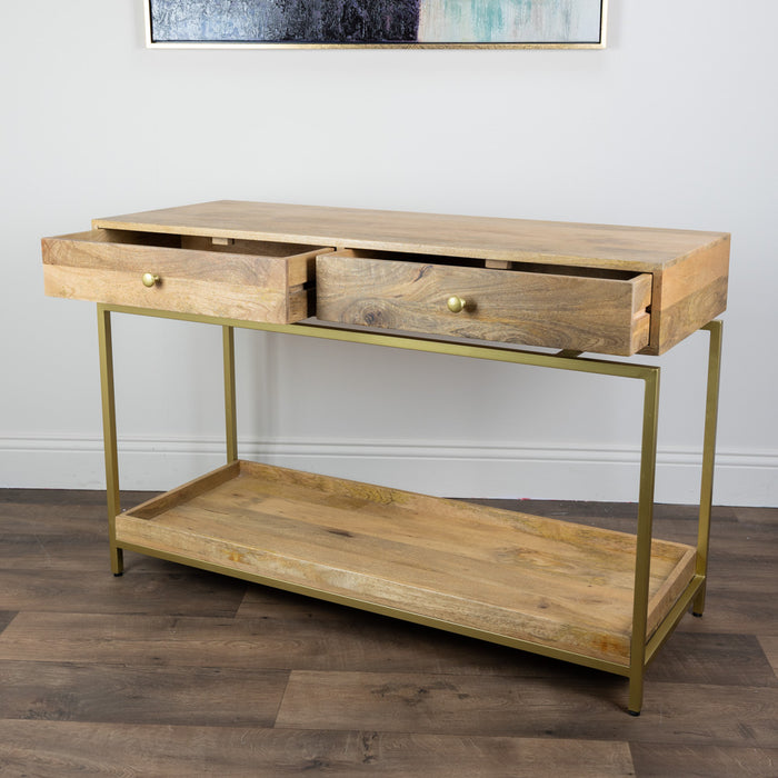 Beki console table natural mango