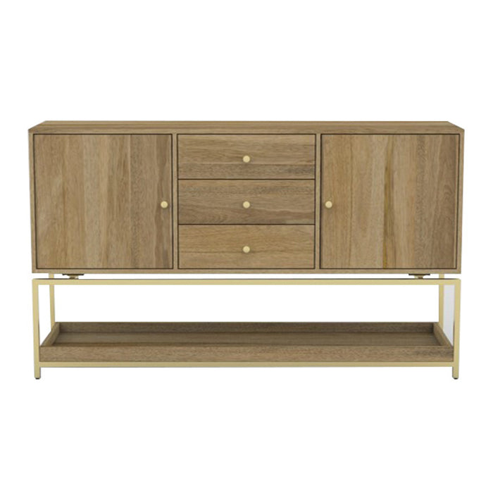 Beki 2 dr 3 drw sideboard natural mango 120cm