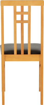 Vienna Chair (Box of 1) Medium Oak/Brown Faux Leather