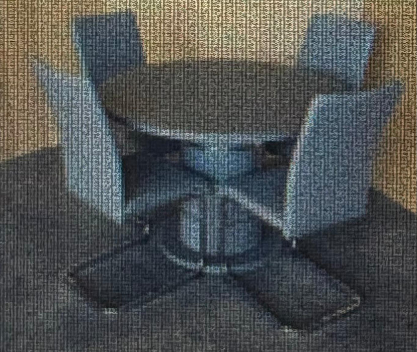 Modena Round Table Dark Grey Dining Set