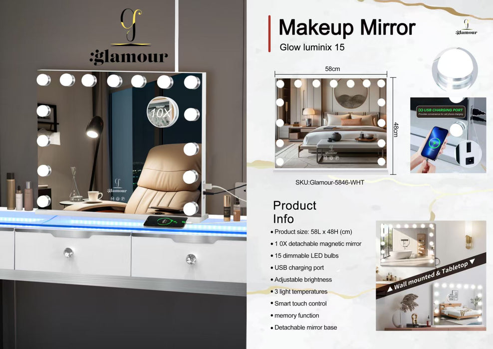 Hollywood Aura 15 LED Vanity Mirror