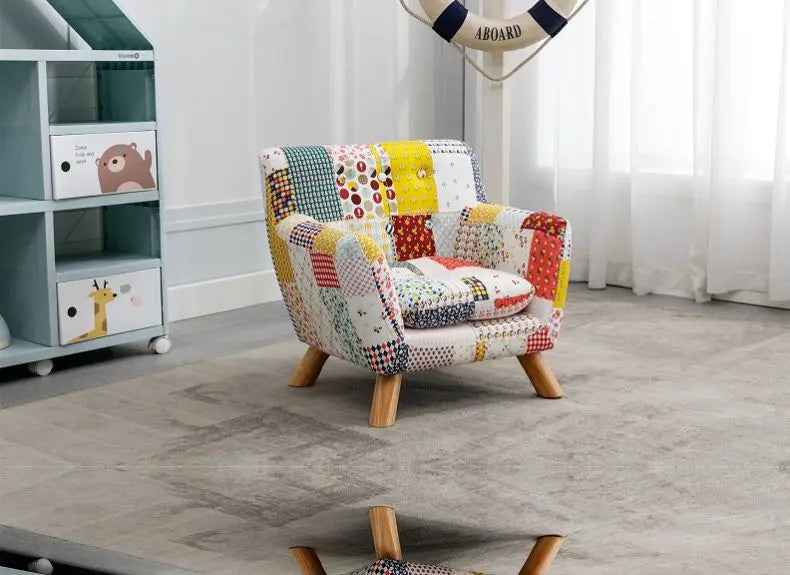 Anna Kids Chair - Floral Patchwork