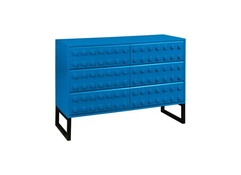 Blox 6 Drawer Wide Chest - Blue