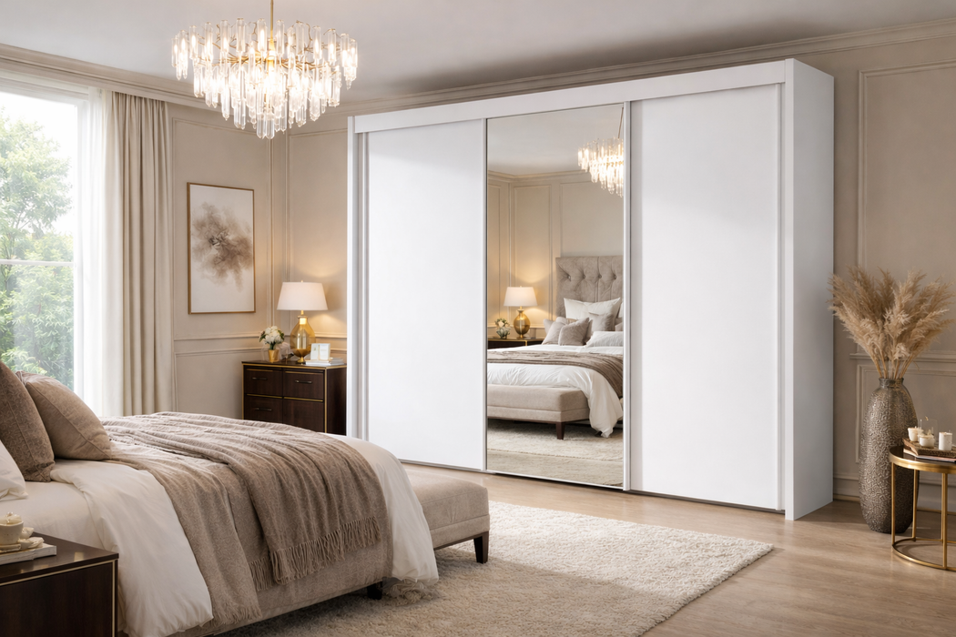 Ascot Sliding Door Wardrobe — Contemporary Storage with Mirror Options