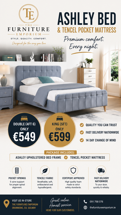 Ashley Bed & Pocket Mattress Set