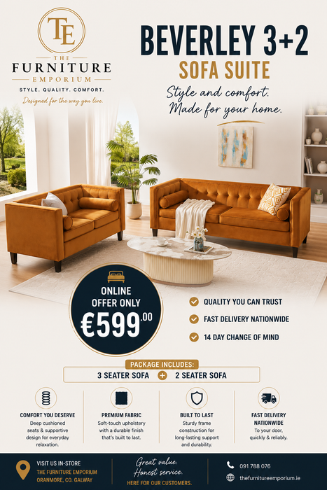 Beverley 3+2 Sofa Suite