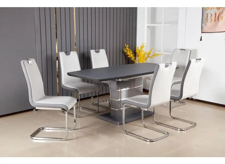 Modena Extension Dining Set - Dark Grey