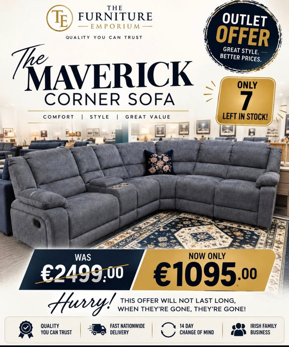 Maverick Corner Sofa - Grey | Outlet Offer