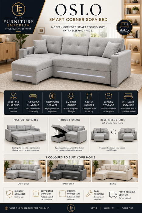 Oslo Smart Corner Sofa Bed
