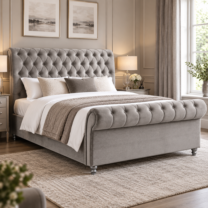 Ardmore Velvet Ottoman Storage Bed