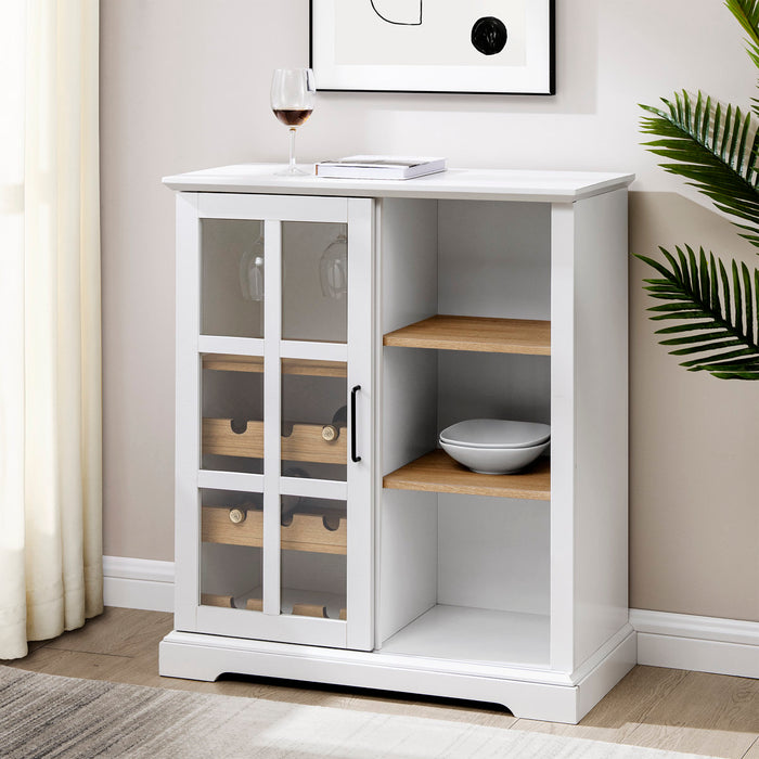 Kensington Bar Cabinet – White & Oak
