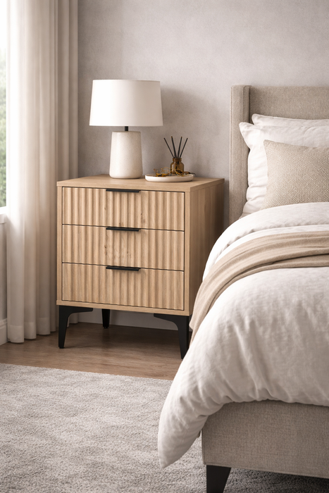 Tralee 3 Drawer Bedside