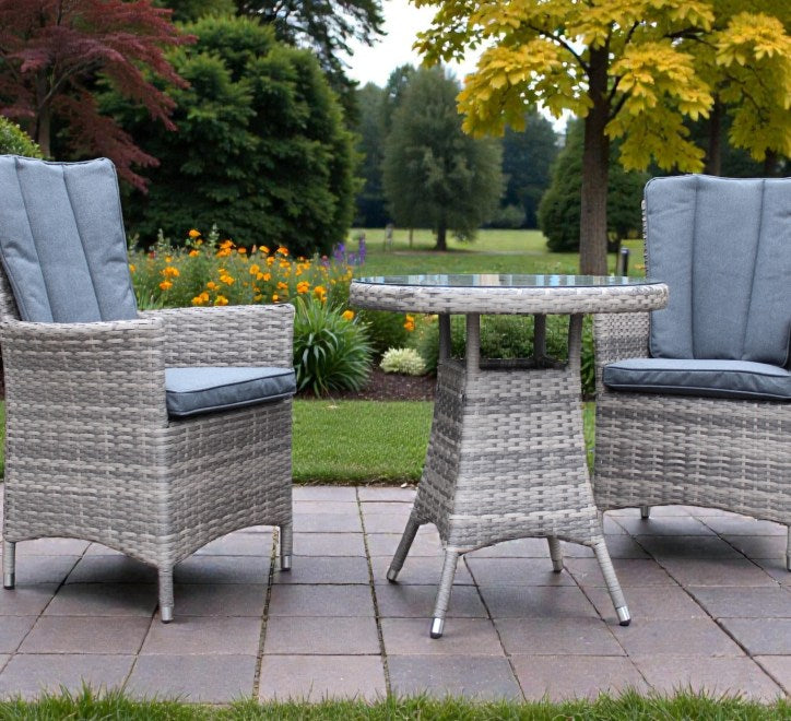 Westport 2 Seater Rattan Bistro Set – 70cm Round Table