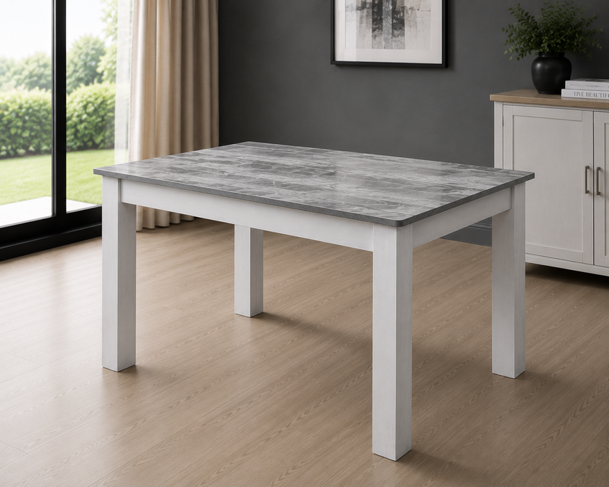 Hampton Grey Marble Effect Dining Set