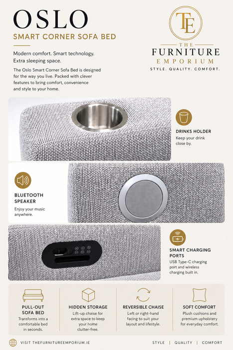 Oslo Smart Corner Sofa Bed