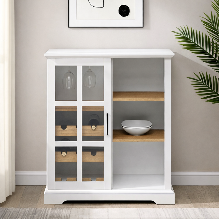 Kensington Bar Cabinet – White & Oak