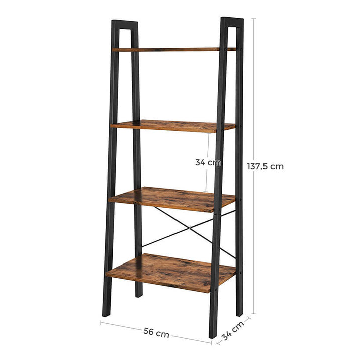 Adonis 4 Shelf Ladder Bookcase