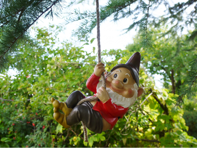 Climbing gnome ornament