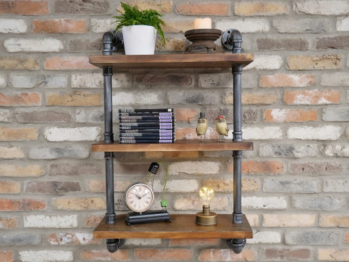 Wall Mounted Pipe Shelves