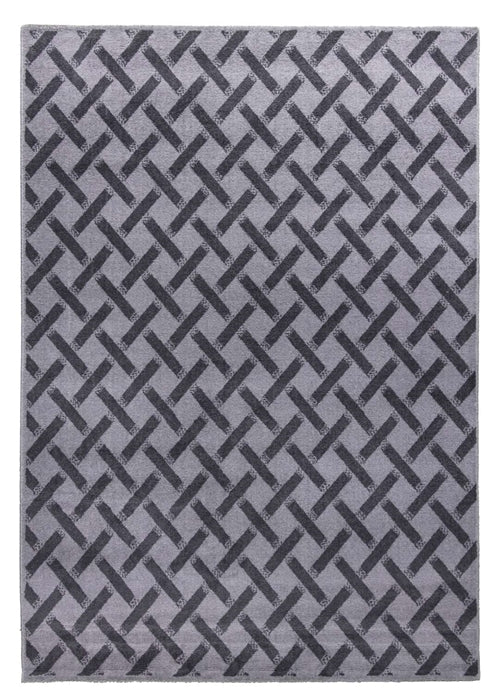 Ambience Criss-Cross Rug - Grey/Dark Grey