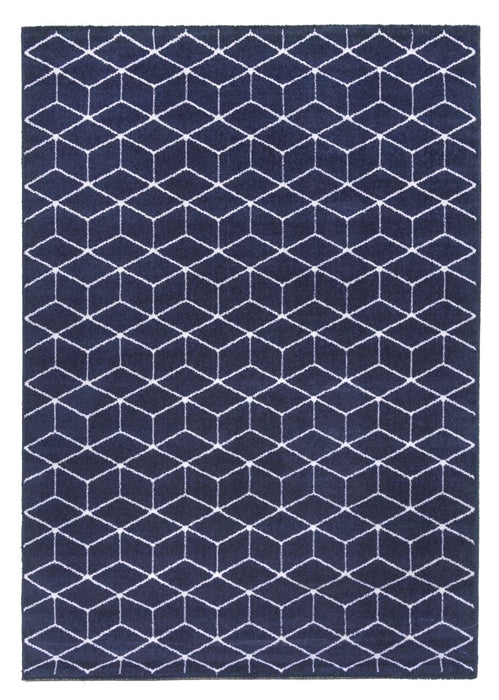 Ambience Cube Rug - Navy/Cream