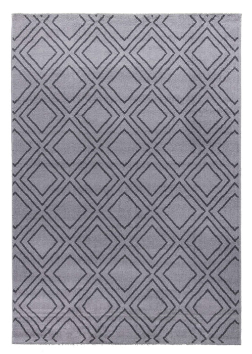 Ambience Double Diamond Rug - Grey/Dark Grey