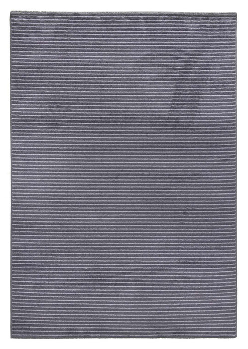 Dark Grey Striped Rug - Ambience