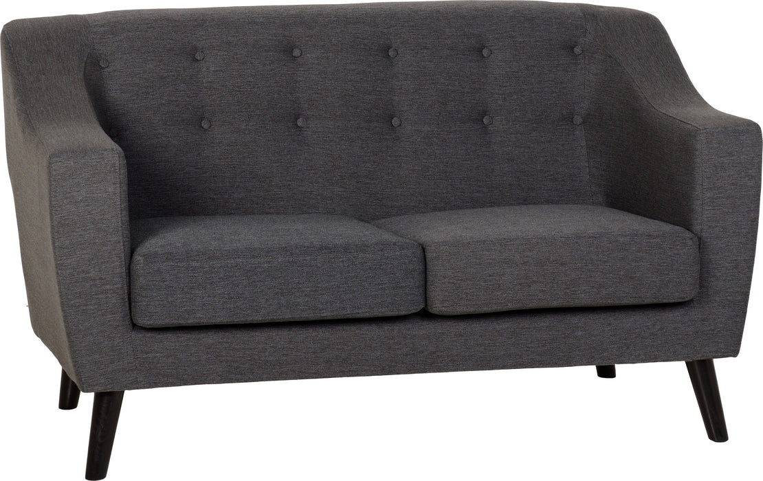 Ashley 2 Seater Sofa in Dark Grey Fabric