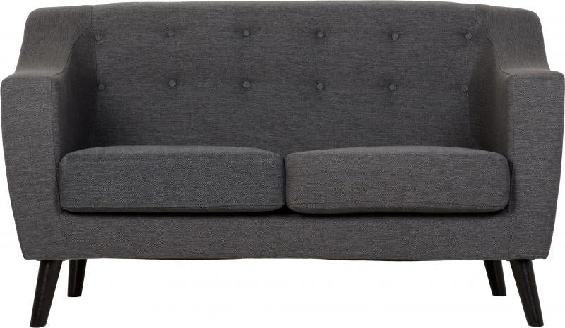 Ashley 2 Seater Sofa in Dark Grey Fabric