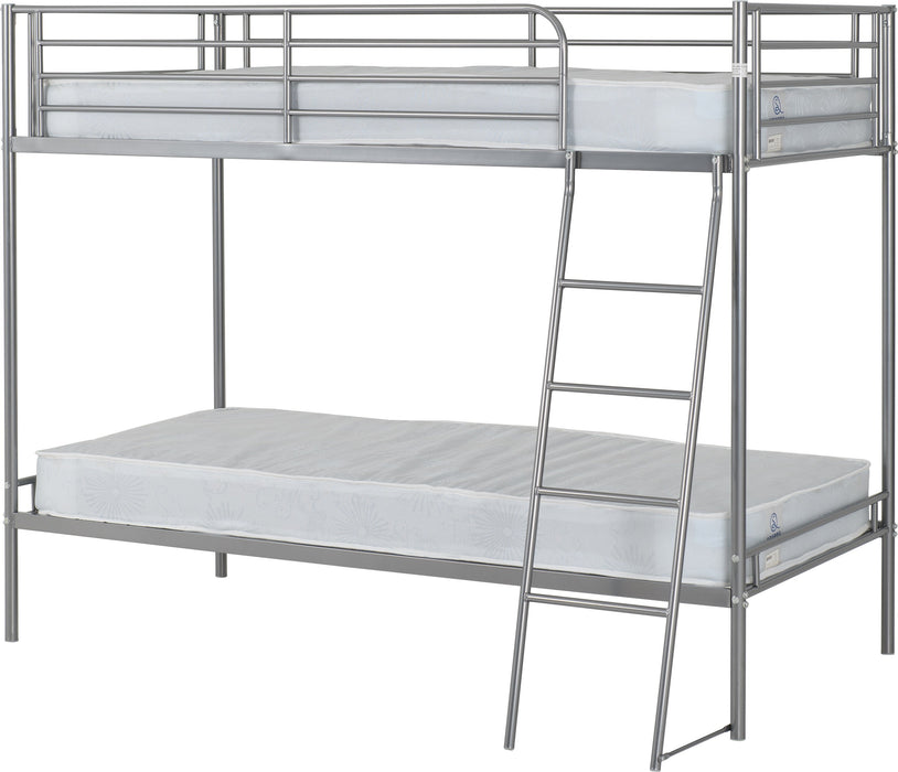 Brandon 3ft Bunk Bed in Silver