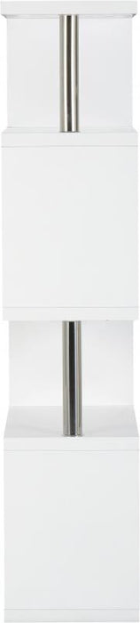 Charisma 5 Shelf Unit in White Gloss/Chrome