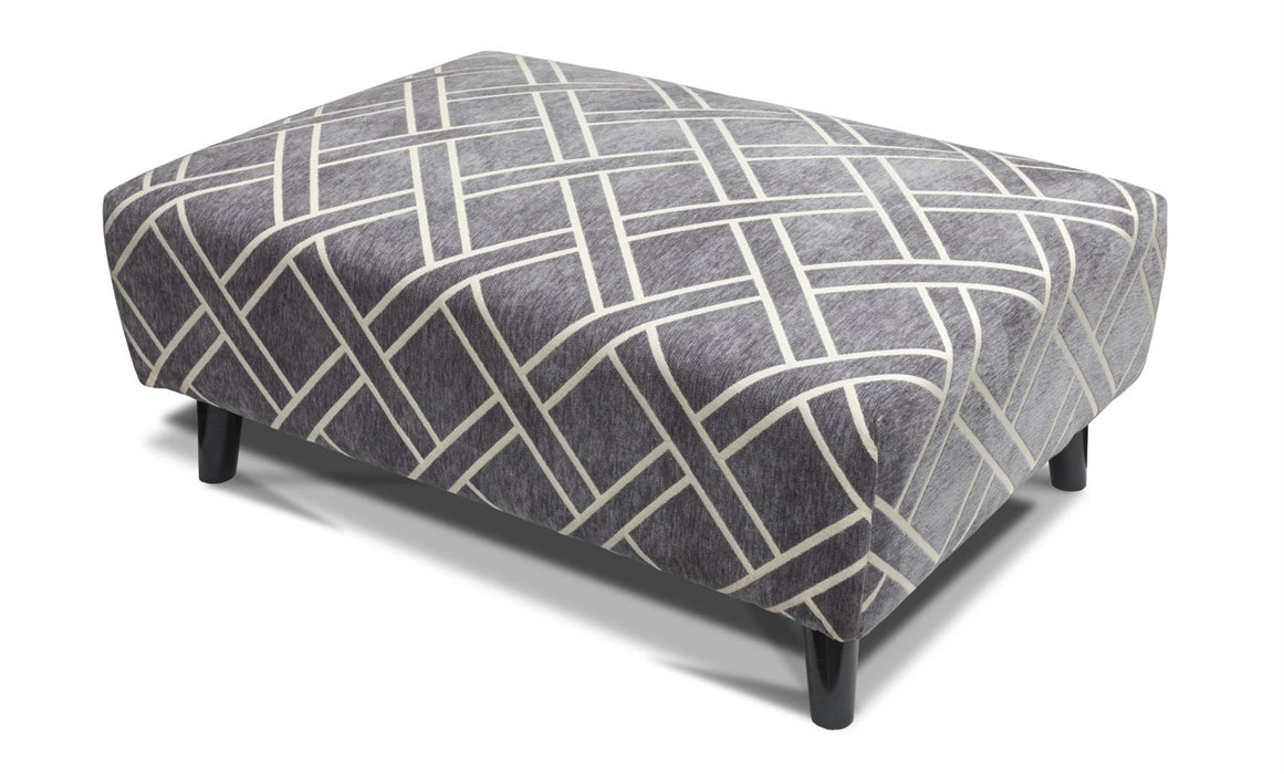 Cubana - Footstool & 4 Cushion Set - Grey