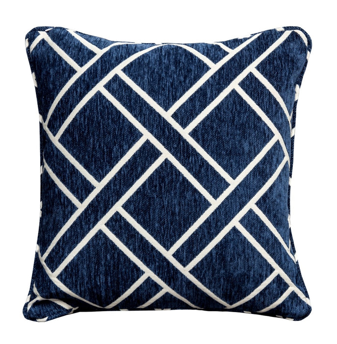 Cubana - Footstool & 4 Cushion Set - Navy