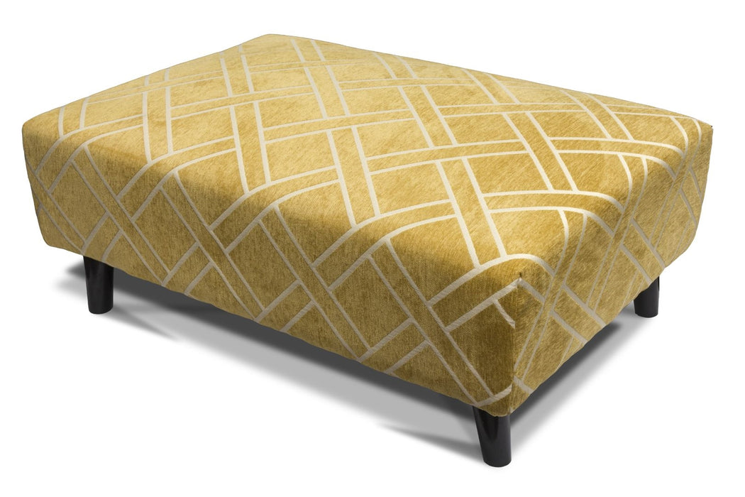 Cubana - Footstool & 4 Cushion Set - Ochre
