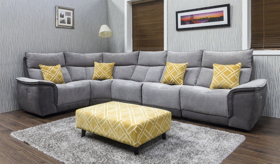 Cubana - Footstool & 4 Cushion Set - Ochre