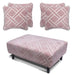 Cubana - Footstool & 4 Cushion Set - Pink