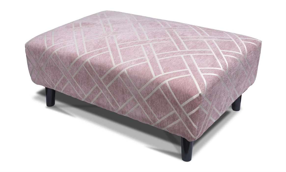 Cubana - Footstool & 4 Cushion Set - Pink