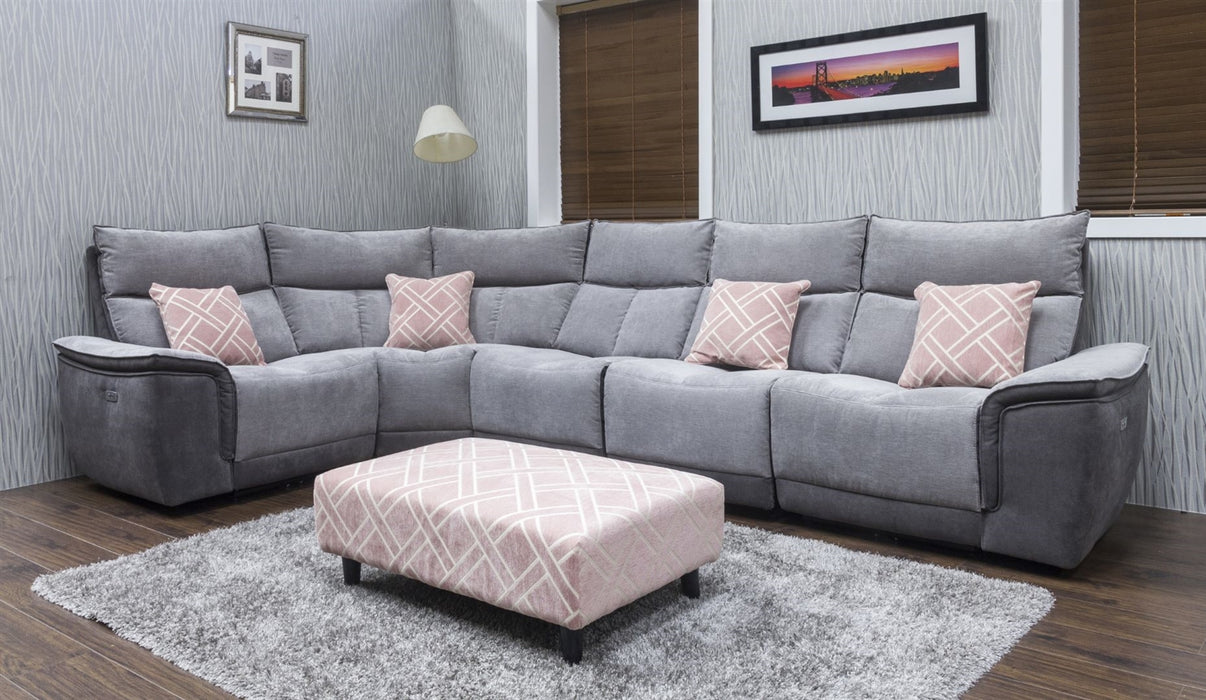 Cubana - Footstool & 4 Cushion Set - Pink