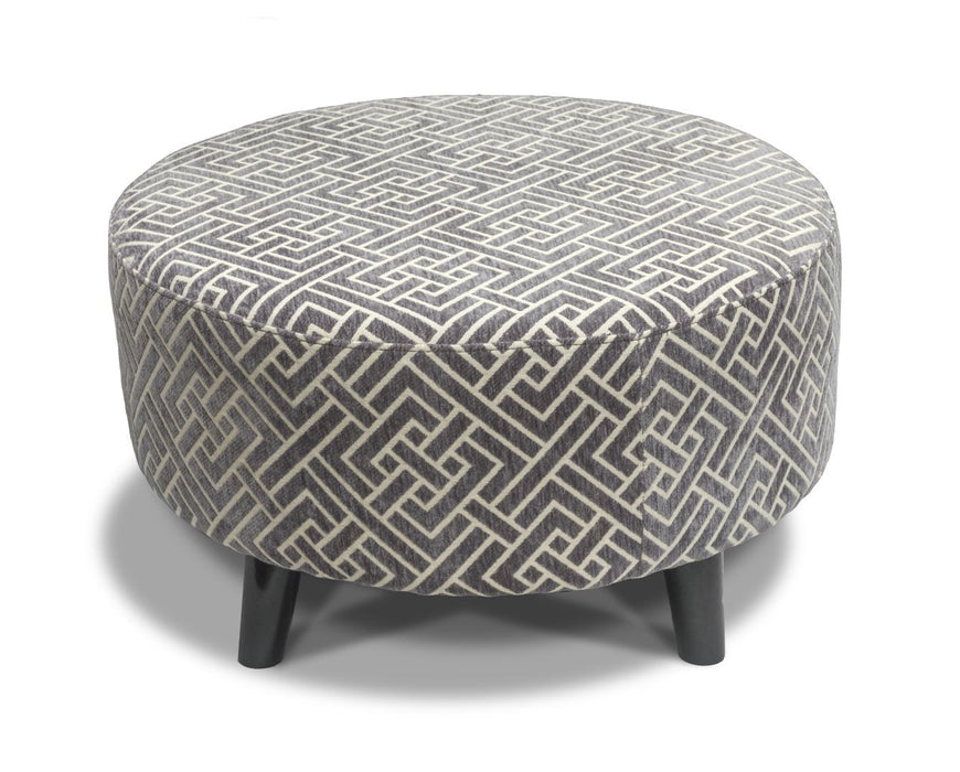 Flair - Footstool & 4 Cushion Set - Grey