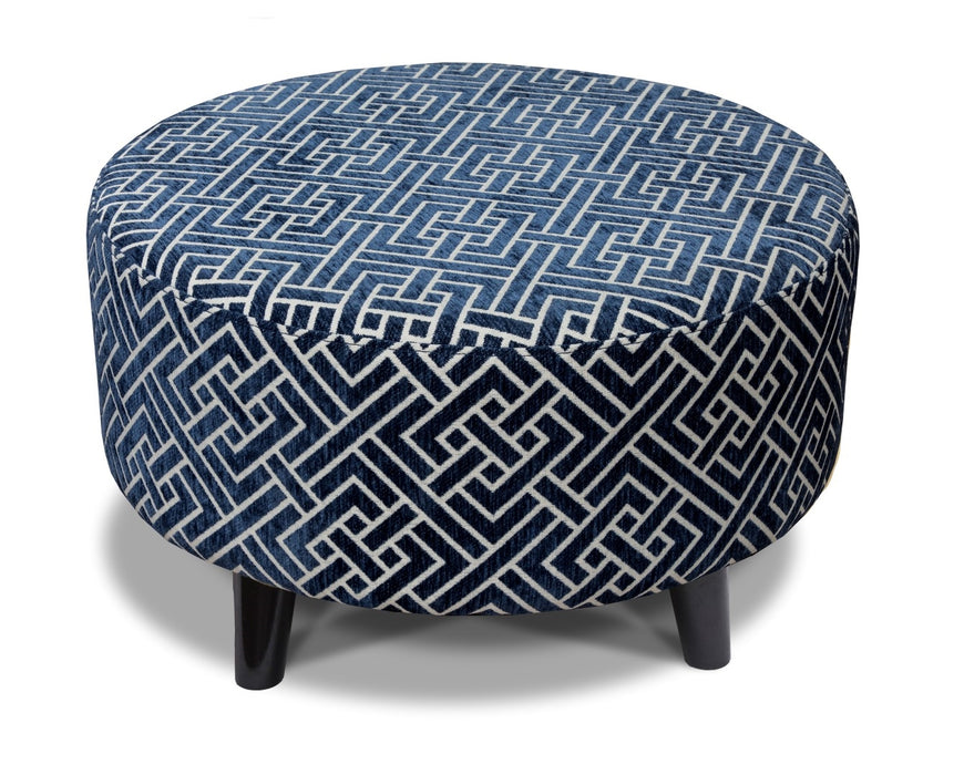 Flair - Footstool & 4 Cushion Set - Navy