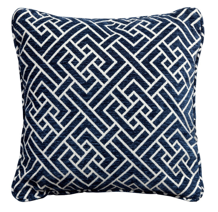 Flair - Footstool & 4 Cushion Set - Navy