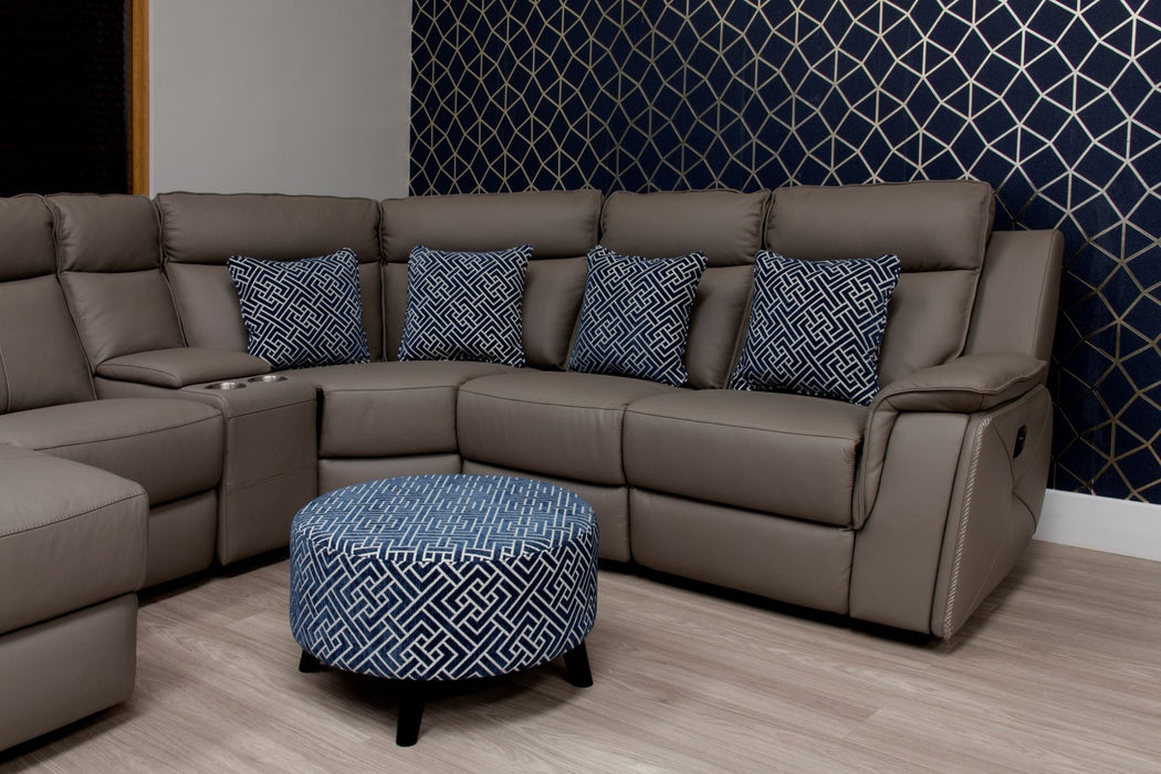 Flair - Footstool & 4 Cushion Set - Navy