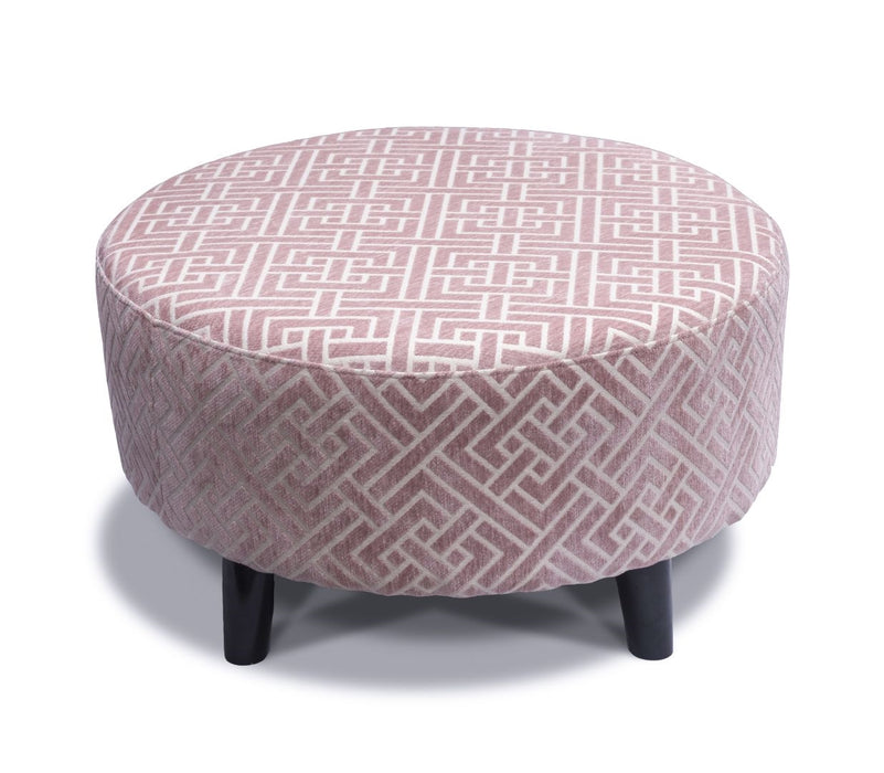 Flair - Footstool & 4 Cushion Set - Pink