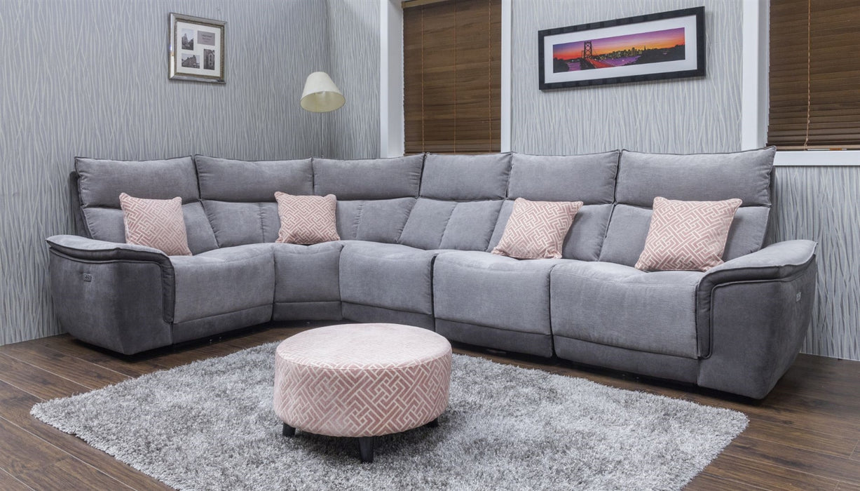 Flair - Footstool & 4 Cushion Set - Pink